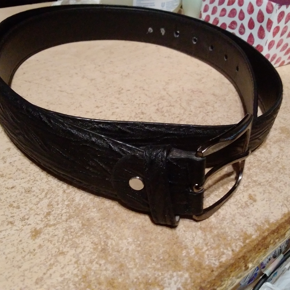 Men's Black Leather Belt